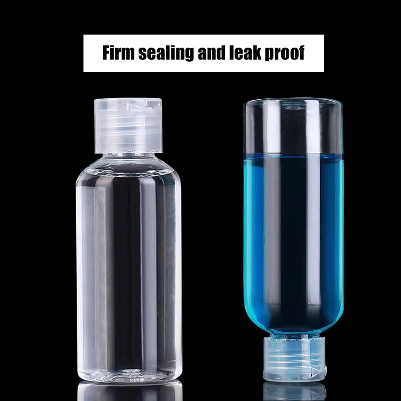 DNSEN 5 Pack 3.4oz Empty Plastic Travel Bottles for Toiletries TSA Approved Leak Proof Squeezable Travel Size Containers Travel Essentials Accessories  clear - Image 3
